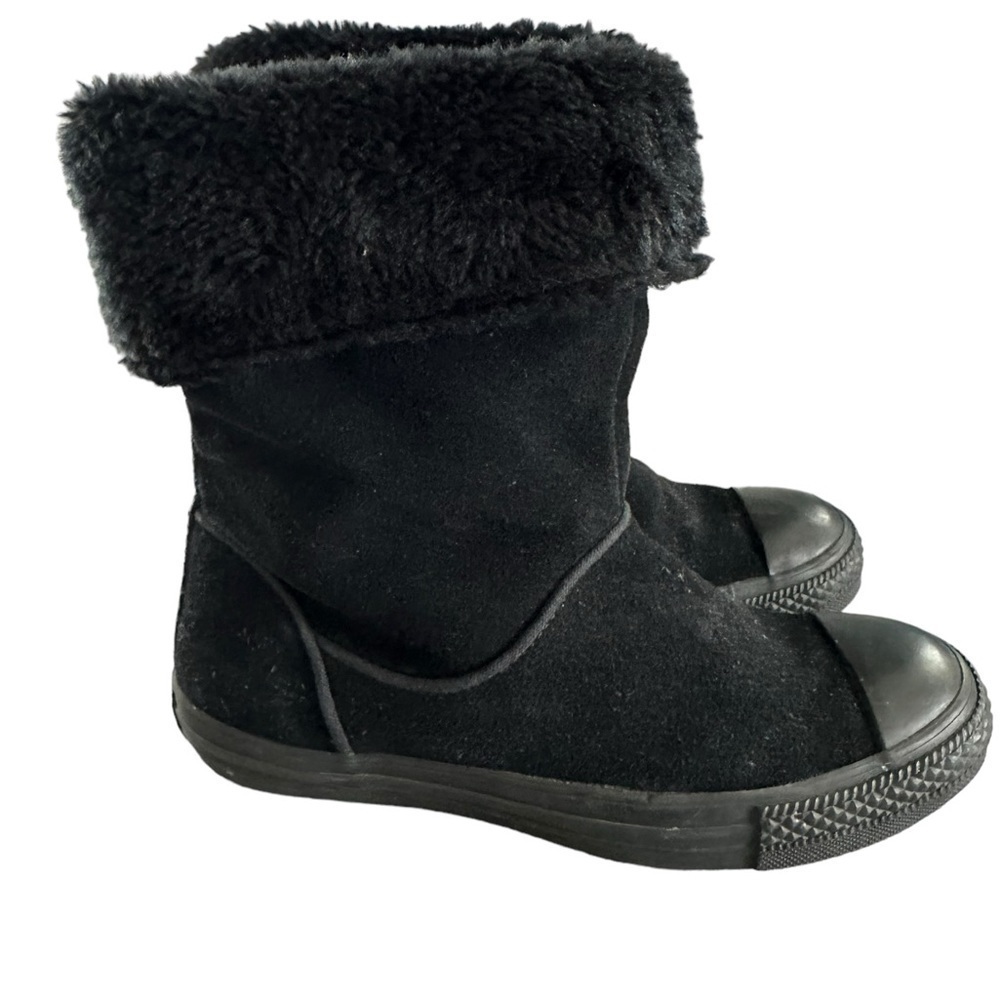 converse chuck taylor andover hi slipon black suede leather womens boots 525937c